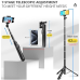 Selfie Stick,Group Selfies/Live Streaming/Video Recording Compatible with All Cellphones